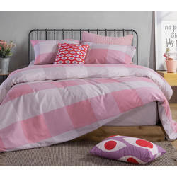 Nef-Nef Σετ Σεντόνια Μονά Βαμβακερά 170x270 Casual Check Rose