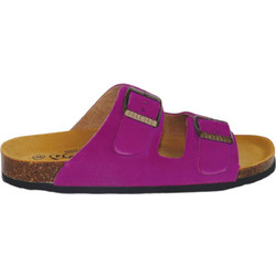 Plakton Γυναικεία Σανδάλια Suede Ανατομικά Φούξια Μωβ 180010