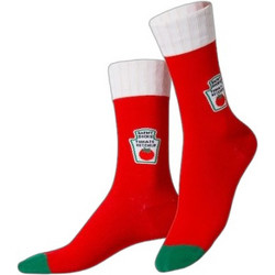 Eat My Socks Ketchup Ανδρικές Κάλτσες Ψηλές με Σχέδια Κόκκινες EMSADRKETCHUP