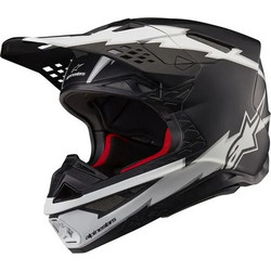 Alpinestars Supertech M10 Ampress Black White Κράνος Μηχανής Motocross 1370gr