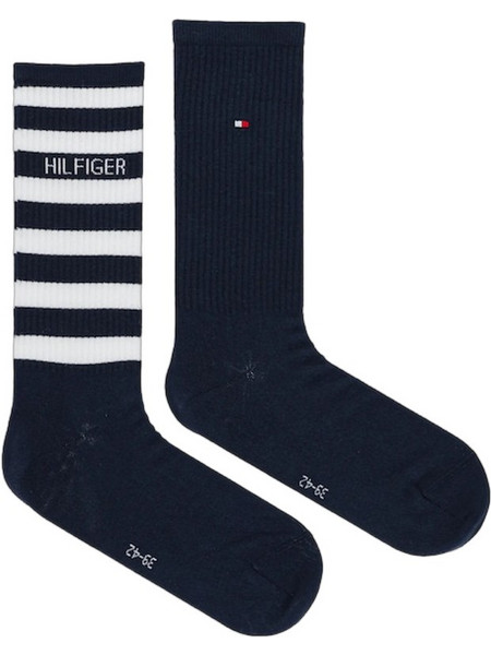 Tommy Hilfiger Ανδρικές Κάλτσες Ψηλές Navy Μπλε 2Pack 701236735-071