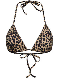 Only Bikini Top Τριγωνάκι Animal Print Καφέ 15314594