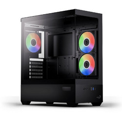 Aerocool P500D Digi Black Midi Tower Κουτί Υπολογιστή RGB με Πλαϊνό Παράθυρο