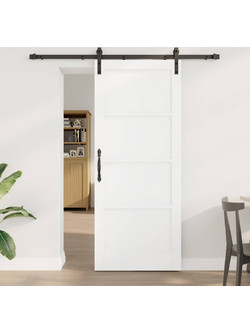 vidaXL Πόρτα Εσωτερική Συρόμενη Ξύλινη Λευκή 83x202cm 3445398