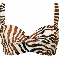 Sugarfree Bikini Top Strapless Animal Print Μπεζ Καφέ 26801104D-310
