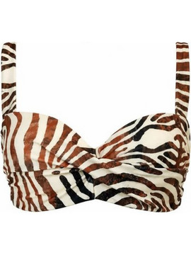 Sugarfree Bikini Top Strapless Animal Print Μπεζ Καφέ 26801104D-310