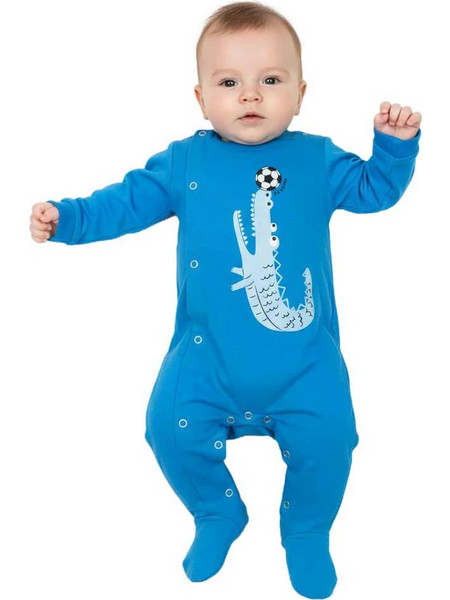 Joyce Crocodile Φορμάκι Μακρυμάνικo για Αγόρι Royal Blue 2622203