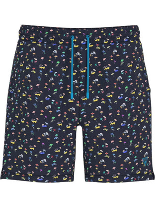 Guess Ανδρικό Μαγιό Βερμούδα με Σχέδια Navy Μπλε F6GT14WN332-PMFA
