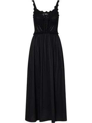 Liu Jo Maxi Καλοκαιρινό Καθημερινό Φόρεμα Μαύρο VA6130TS125-22222