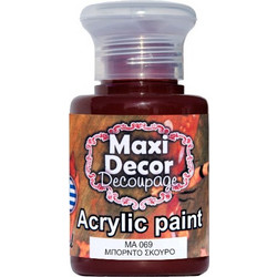 Maxi Decor 069 Dark Bordeaux Ακρυλικό Χρώμα Ζωγραφικής 60ml