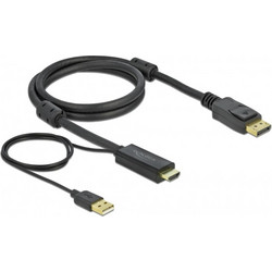DeLOCK Καλώδιο DisplayPort 1.2 to HDMI Male 1m Black 85963