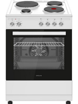 Davoline ESFC800WH Κουζίνα Ηλεκτρική 80lt με Εμαγιέ Εστίες 59.8cm