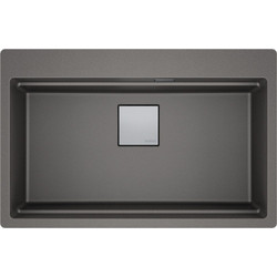 Franke Mythos Kubus Pro KNG 610-73 Ένθετος Νεροχύτης Γρανίτη Ματ Stone Grey 79x51cm