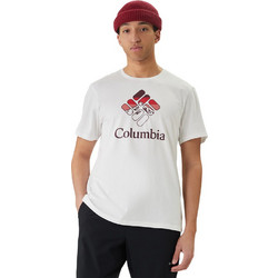 Columbia Ανδρικό Αθλητικό T-Shirt Λευκό 2155031-011
