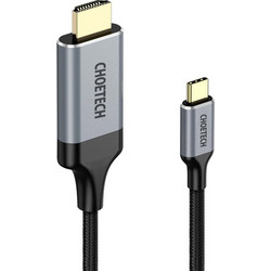 Choetech Καλώδιο Braided HDMI Male to USB-C Male 2m Black
