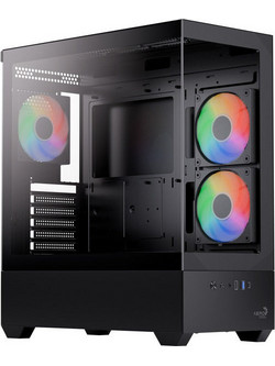 Aerocool P500D Black Midi Tower Κουτί Υπολογιστή με Πλαϊνό Παράθυρο