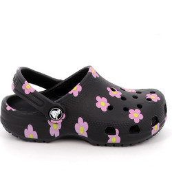 Crocs Παιδικά Παπούτσια Θαλάσσης για Κορίτσι Ανατομικά Μαύρα Ροζ 212671-001