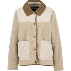 Barbour Γυναικεία Ζακέτα Fleece Μακριά με Κουμπιά Μπεζ LFL0082