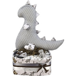 Τούρτα από Πάνες για Νεογέννητο Αγόρι Dino Γκρι DC260