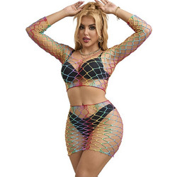 Subblime Sexy Two Piece Set Διχτυωτό Πολύχρωμο D-241393