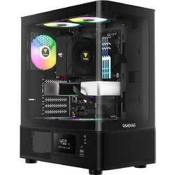 GAMDIAS Atlas E2 Black Gaming Midi Tower Κουτί Υπολογιστή RGB με Πλαϊνό Παράθυρο