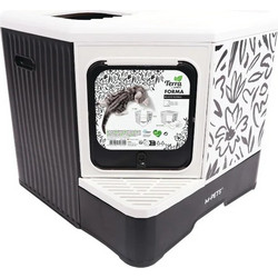 M-Pets Terra Forma Eco Γωνιακή Τουαλέτα Γάτας Κλειστή Μαύρη Μ52xΠ50xΥ48cm
