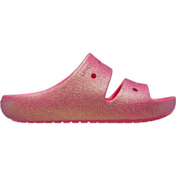 Crocs Classic Iridescent Γυναικείες Παντόφλες Καλοκαιρινές Ανατομικές Αντιολισθητικές Φούξια 210971-6ZQ