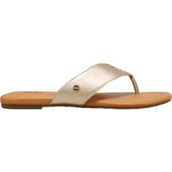 UGG Δερμάτινες Γυναικείες Σαγιονάρες Χρυσές 1142178-GLDM