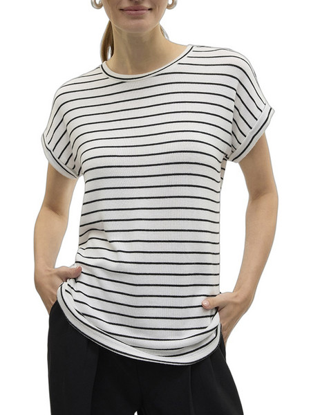 Vero Moda Γυναικείο Καλοκαιρινό Top Λευκό Μαύρο 10291353