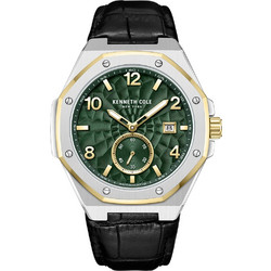 Kenneth Cole Ανδρικό Ρολόι Αυτόματο με Μαύρο Δερμάτινο Λουράκι KCWGX0059003