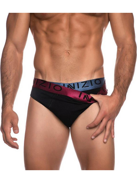 Inizio Ανδρικά Σλιπ Βαμβακερά Μαύρα 2Pack 4300