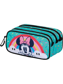 Karactermania Disney Minnie Κασετίνα Βαρελάκι με 3 Θήκες Τιρκουάζ 09802