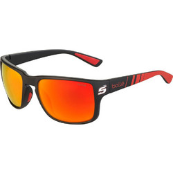 Bolle 12613 Γυαλιά Ηλίου Τετράγωνα Κοκάλινα Μαύρα με Πορτοκαλί Φακό