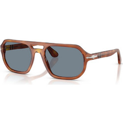 Persol PO3393S 96/56 Ανδρικά Γυαλιά Ηλίου Aviator Κοκάλινα Καφέ με Μαύρο Φακό