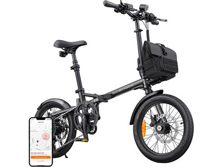Engwe Zip Σπαστό Ηλεκτρικό Ποδήλατο Πόλης 16" 250W με Δισκόφρενα Μαύρο