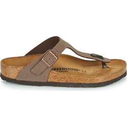 Birkenstock Gizeh Δερμάτινες Γυναικείες Σαγιονάρες Ανατομικές Σοκολατί 43751