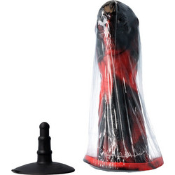 Virgite XXLarge Skull Dildo με Βεντούζα 31cm Μαύρο Κόκκινο