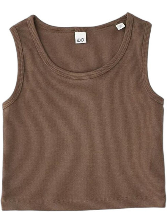 iDo Παιδικό Crop Top Αμάνικο Καφέ 4G832-0871