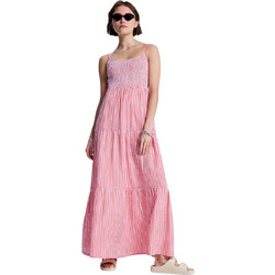 Roxy Tropical Glow Maxi Καλοκαιρινό Καθημερινό Φόρεμα Φούξια Λευκό ERJWD03945-RMZ1