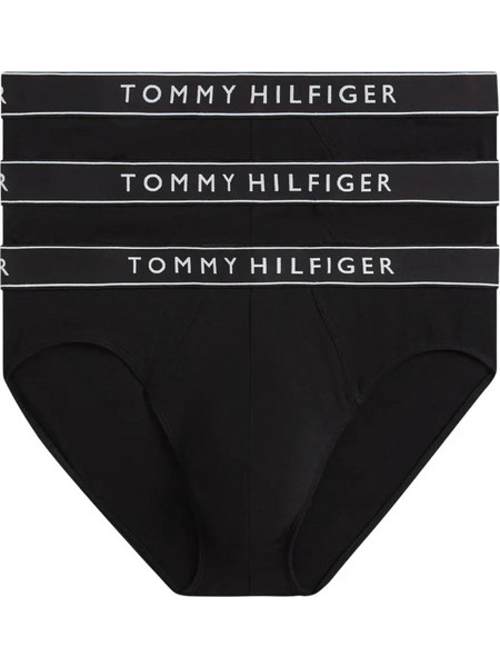 Tommy Hilfiger Ανδρικά Σλιπ Βαμβακερά Μαύρα 3Pack UM0UM03856-0SE