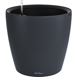 Lechuza Classico Color Ls 50 Αυτοποτιζόμενη Γλάστρα Εσωτερικού Χώρου Στρογγυλή Πλαστική Ανθρακί 49x46cm 19471