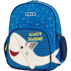 Polo Junior Fizz Shark Σχολική Τσάντα Πλάτης Νηπιαγωγείου Μπλε 911001-8448