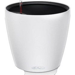 Lechuza Classico Color Ls 28 Αυτοποτιζόμενη Γλάστρα Εσωτερικού Χώρου Στρογγυλή Μεταλλική Λευκή 28x26cm 14270