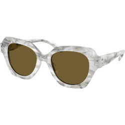 Tory Burch TY7215U 318473 Γυναικεία Γυαλιά Ηλίου Πεταλούδα Κοκάλινα Λευκά με Καφέ Φακό