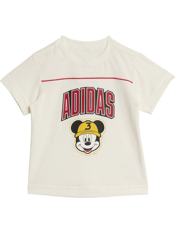Adidas Disney Mickey Mouse Παιδικό T-Shirt Κοντομάνικο Μπεζ Καφέ JZ7679