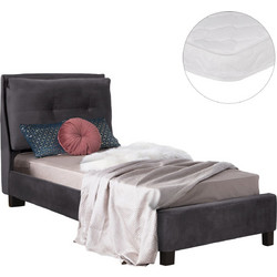 HomeMarkt Riley Κρεβάτι Μονό Υφασμάτινο με Στρώμα & Τελάρο 90x200cm HM21282.01