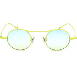 Eyepetizer VALENTINC12-23F Γυαλιά Ηλίου Στρογγυλά Μεταλλικά Κίτρινα με Πράσινο Φακό