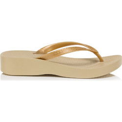 Cubanitas Γυναικείες Σαγιονάρες Platforms Χρυσές SD68006