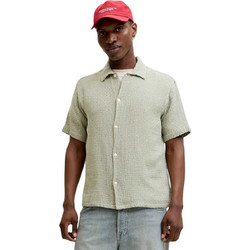 Jack & Jones Ανδρικό Πουκάμισο Βαμβακερό Ριγέ Μακρυμάνικο Κανονική Γραμμή Πράσινο Mint 12295288
