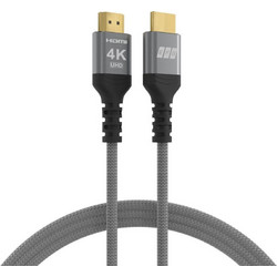 EFB Elektronik Καλώδιο HDMI 2.0 Braided HDMI Male to HDMI Male 0.5m Grey 4049759324841